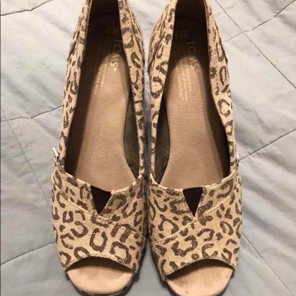 Toms Peep Toe Wedges